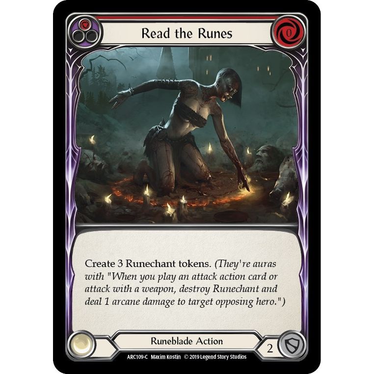 Image for Read the Runes (Red) (ARC109) (ARC) - Flesh and Blood TCG