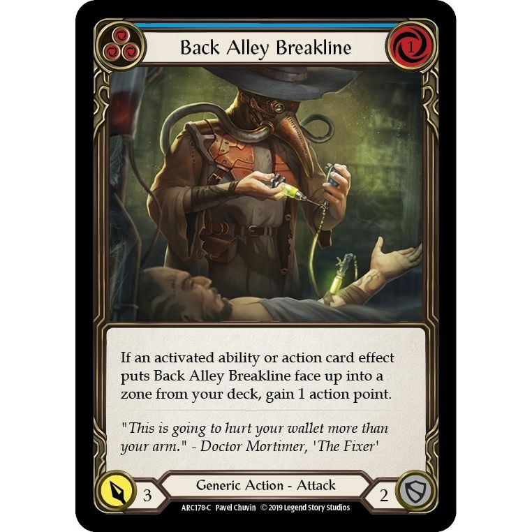 Image for Back Alley Breakline (Blue) (ARC178) (ARC) - Flesh and Blood TCG