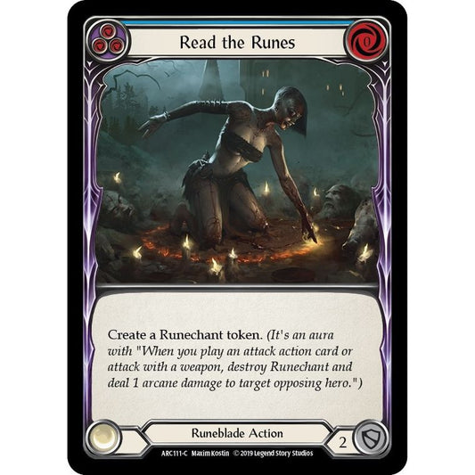 Image for Read the Runes (Blue) (ARC111) (ARC) - Flesh and Blood TCG