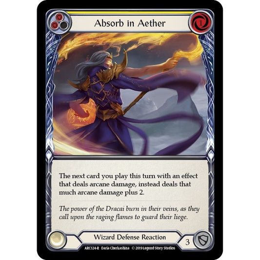 Image for Absorb in Aether (Yellow) (ARC124) (ARC) - Flesh and Blood TCG
