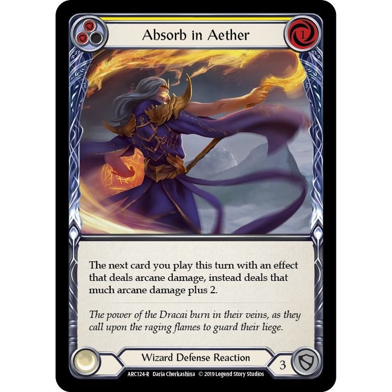 Image for Absorb in Aether (Yellow) (ARC124) (ARC) - Flesh and Blood TCG