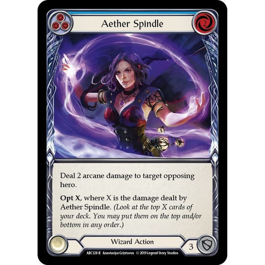 Image for Aether Spindle (Blue) (ARC128) (ARC) - Flesh and Blood TCG
