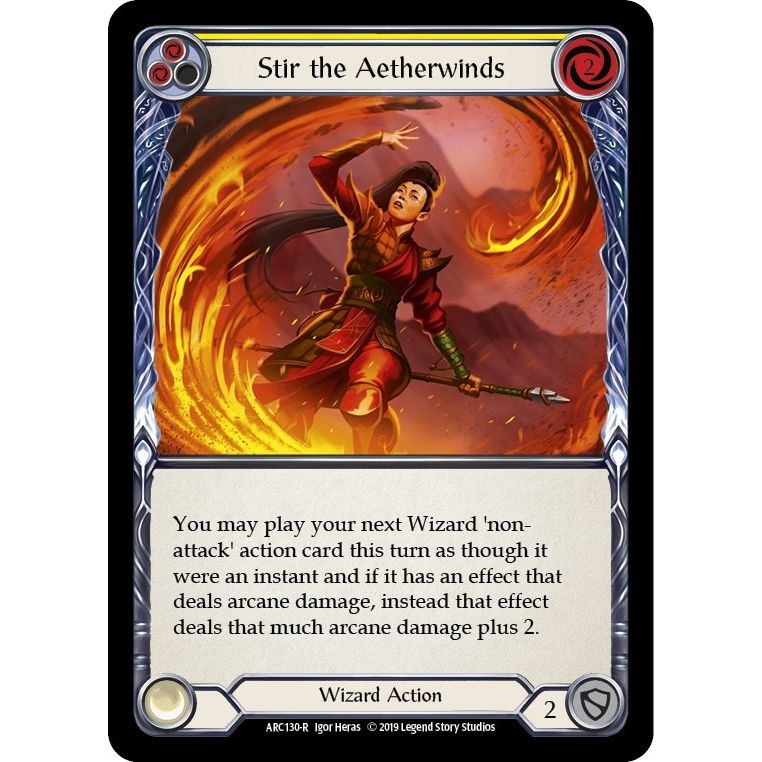 Image for Stir the Aetherwinds (Yellow) (ARC130) (ARC) - Flesh and Blood TCG