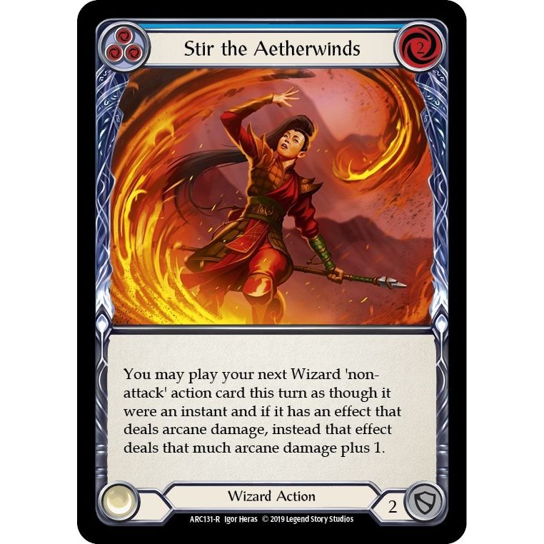 Image for Stir the Aetherwinds (Blue) (ARC131) (ARC) - Flesh and Blood TCG