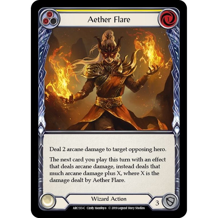 Image for Aether Flare (Yellow) (ARC133) (ARC) - Flesh and Blood TCG