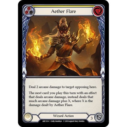 Image for Aether Flare (Yellow) (ARC133) (ARC) - Flesh and Blood TCG