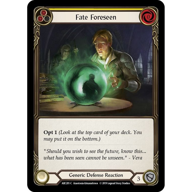 Image for Fate Foreseen (Yellow) (ARC201) (ARC) - Flesh and Blood TCG