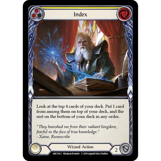 Image for Index (Yellow) (ARC136) (ARC) - Flesh and Blood TCG