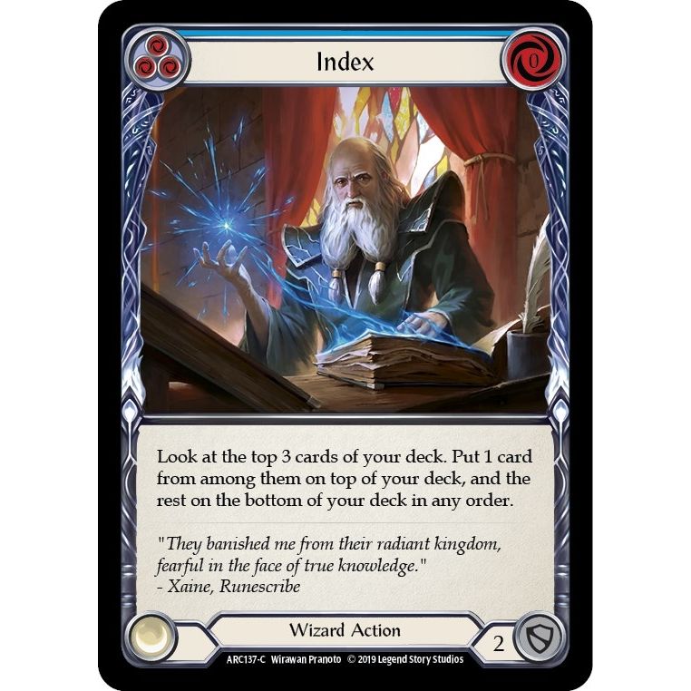 Image for Index (Blue) (ARC137) (ARC) - Flesh and Blood TCG