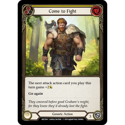 Image for Come to Fight (Yellow) (ARC204) (ARC) - Flesh and Blood TCG