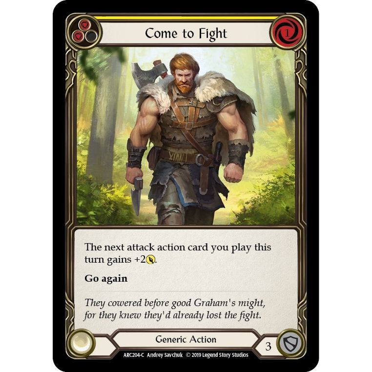 Image for Come to Fight (Yellow) (ARC204) (ARC) - Flesh and Blood TCG