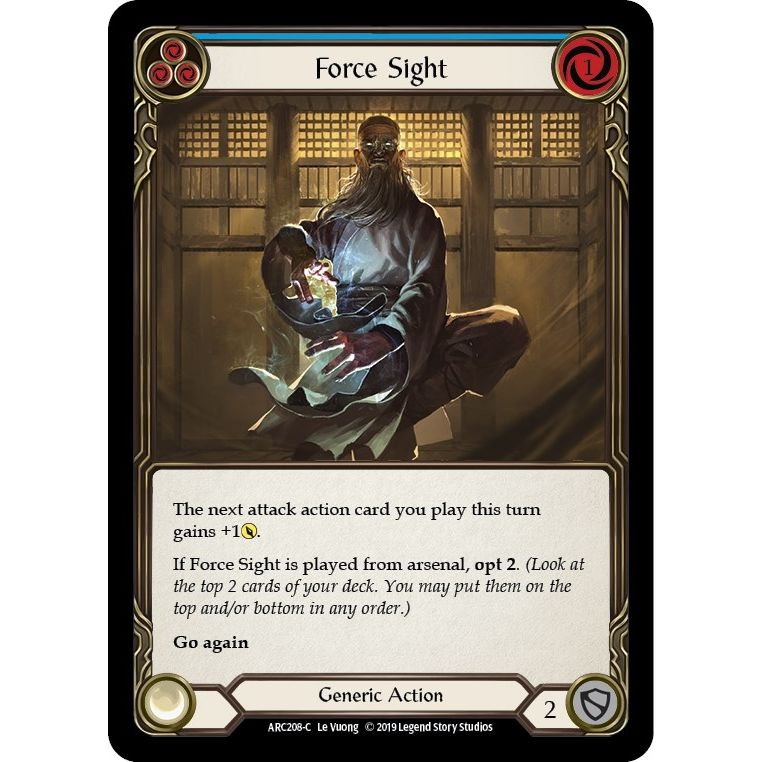 Image for Force Sight (Blue) (ARC208) (ARC) - Flesh and Blood TCG