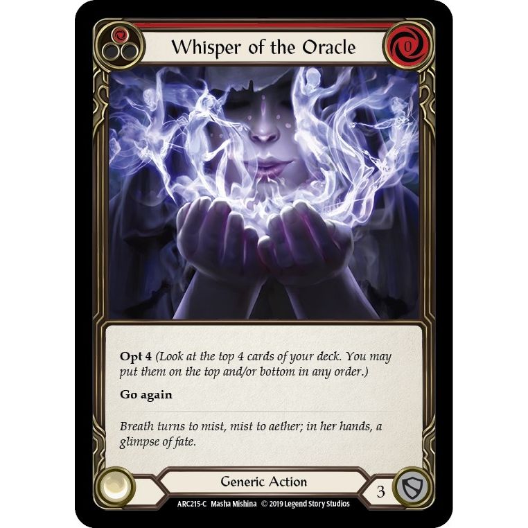 Image for Whisper of the Oracle (Red) (ARC215) (ARC) - Flesh and Blood TCG