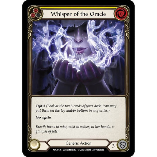 Image for Whisper of the Oracle (Yellow) (ARC216) (ARC) - Flesh and Blood TCG