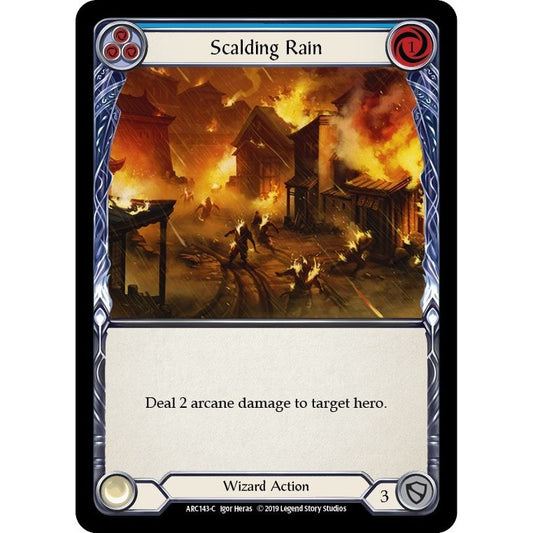 Image for Scalding Rain (Blue) (ARC143) (ARC) - Flesh and Blood TCG