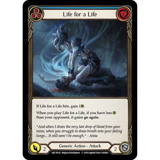 Image for Life for a Life (Blue) (ARC166) (ARC) - Flesh and Blood TCG