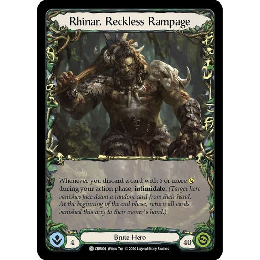 Image for Rhinar, Reckless Rampage (CRU001) (CRU) - Flesh and Blood TCG