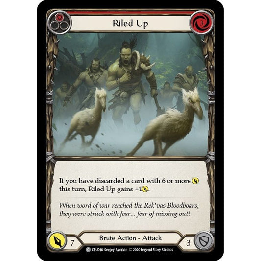 Image for Riled Up (Red) (CRU016) (CRU) - Flesh and Blood TCG