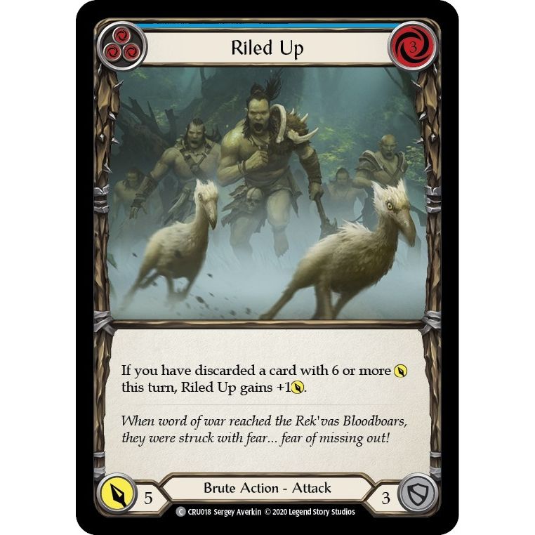 Image for Riled Up (Blue) (CRU018) (CRU) - Flesh and Blood TCG