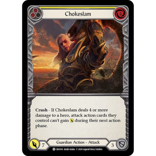 Image for Chokeslam (Yellow) (CRU036) (CRU) - Flesh and Blood TCG