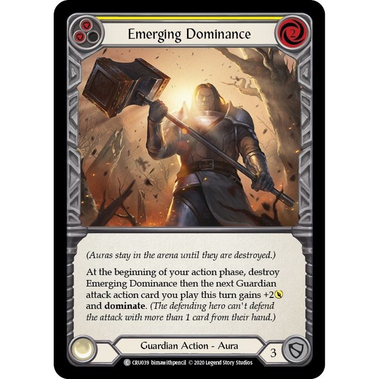 Image for Emerging Dominance (Yellow) (CRU039) (CRU) - Flesh and Blood TCG