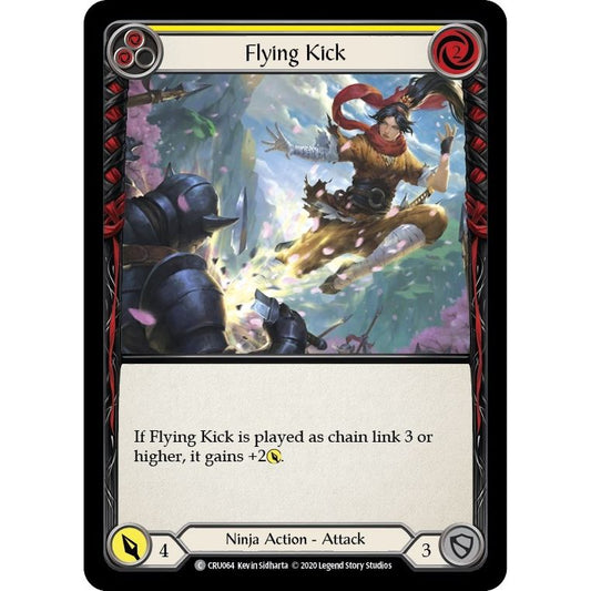 Image for Flying Kick (Yellow) (CRU064) (CRU) - Flesh and Blood TCG