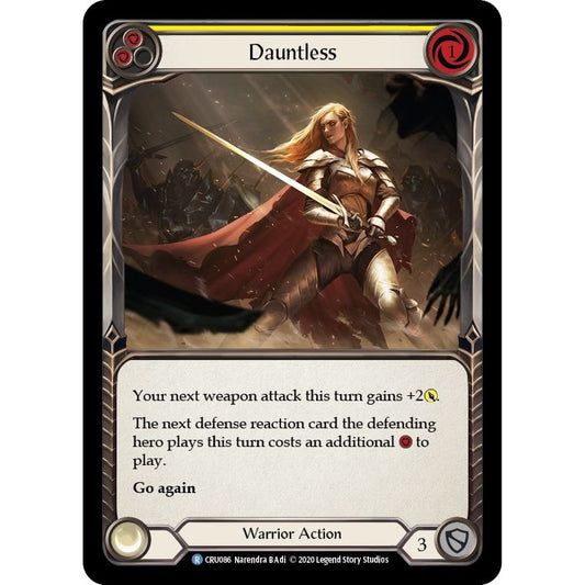 Image for Dauntless (Yellow) (CRU086) (CRU) - Flesh and Blood TCG
