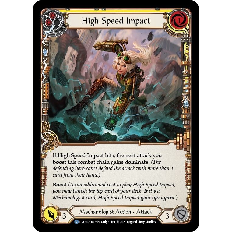 Image for High Speed Impact (Yellow) (CRU107) (CRU) - Flesh and Blood TCG