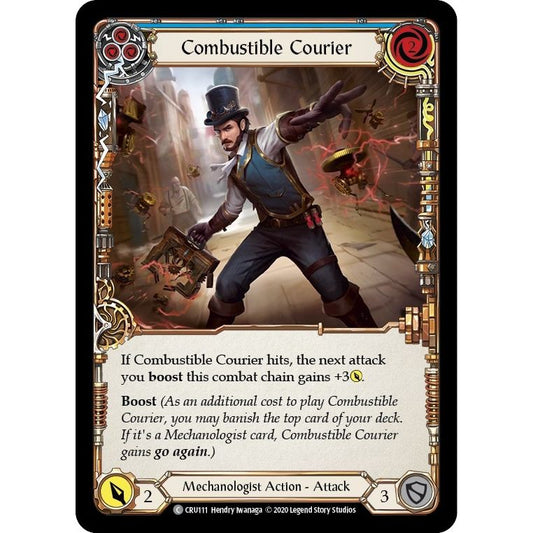 Image for Combustible Courier (Blue) (CRU111) (CRU) - Flesh and Blood TCG