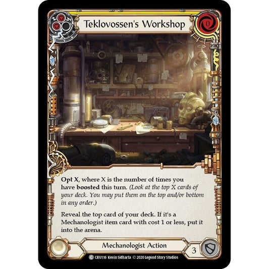Image for Teklovossen's Workshop (Yellow) (CRU116) (CRU) - Flesh and Blood TCG
