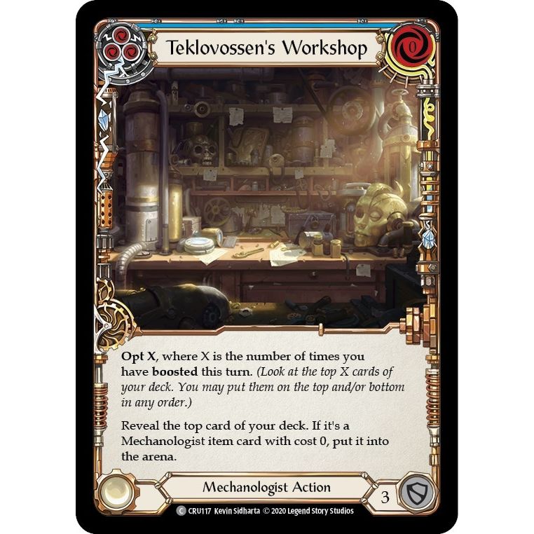 Image for Teklovossen's Workshop (Blue) (CRU117) (CRU) - Flesh and Blood TCG