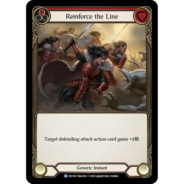 Image for Reinforce the Line (Red) (CRU189) (CRU) - Flesh and Blood TCG