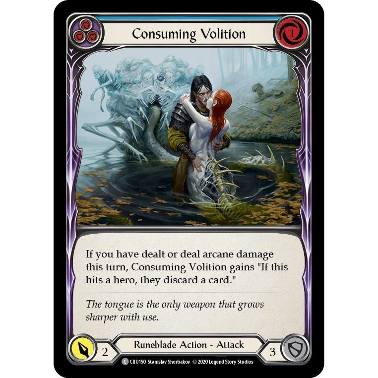Image for Consuming Volition (Blue) (CRU150) (CRU) - Flesh and Blood TCG