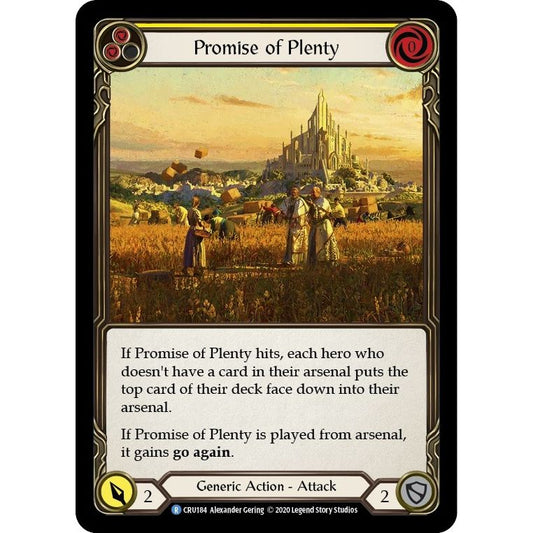 Image for Promise of Plenty (Yellow) (CRU184) (CRU) - Flesh and Blood TCG