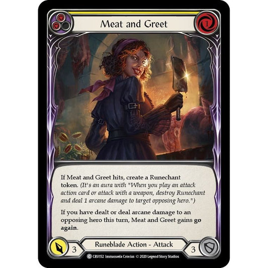 Image for Meat and Greet (Yellow) (CRU152) (CRU) - Flesh and Blood TCG