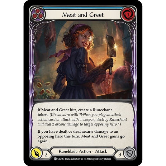Image for Meat and Greet (Blue) (CRU153) (CRU) - Flesh and Blood TCG