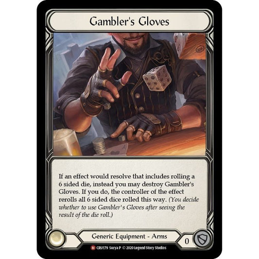 Image for Gambler's Gloves (CRU179) (CRU) - Flesh and Blood TCG