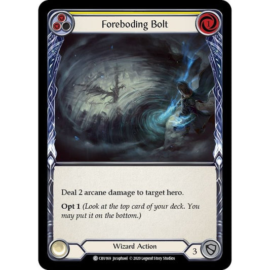 Image for Foreboding Bolt (Yellow) (CRU169) (CRU) - Flesh and Blood TCG