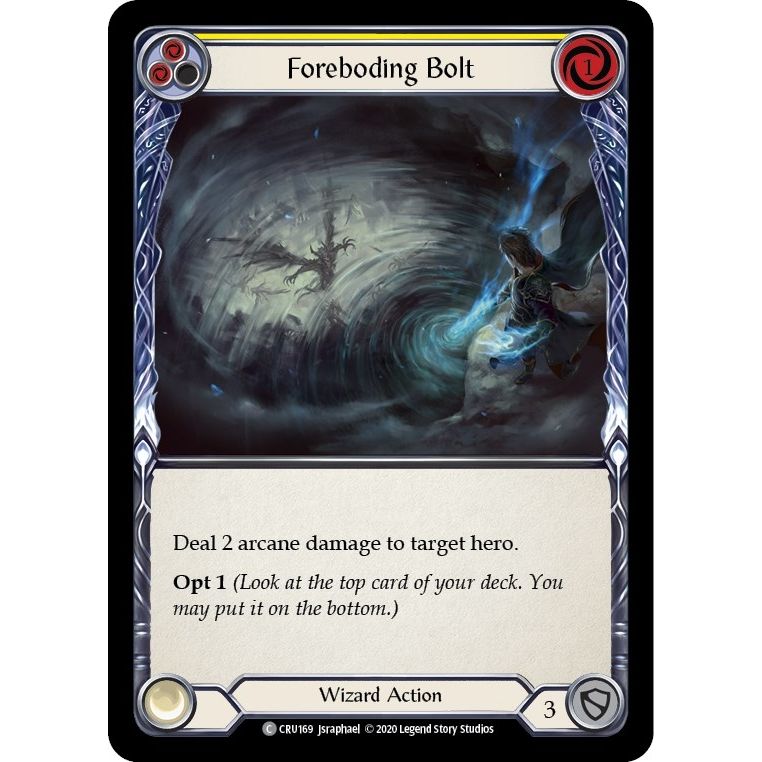 Image for Foreboding Bolt (Yellow) (CRU169) (CRU) - Flesh and Blood TCG