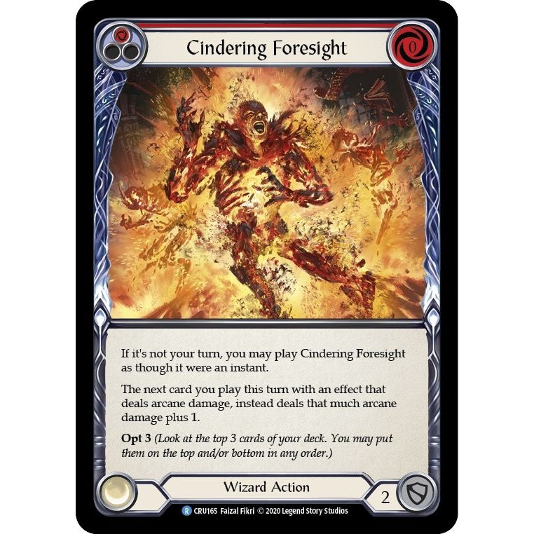 Image for Cindering Foresight (Red) (CRU165) (CRU) - Flesh and Blood TCG