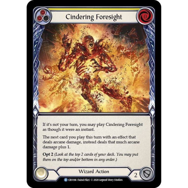 Image for Cindering Foresight (Yellow) (CRU166) (CRU) - Flesh and Blood TCG