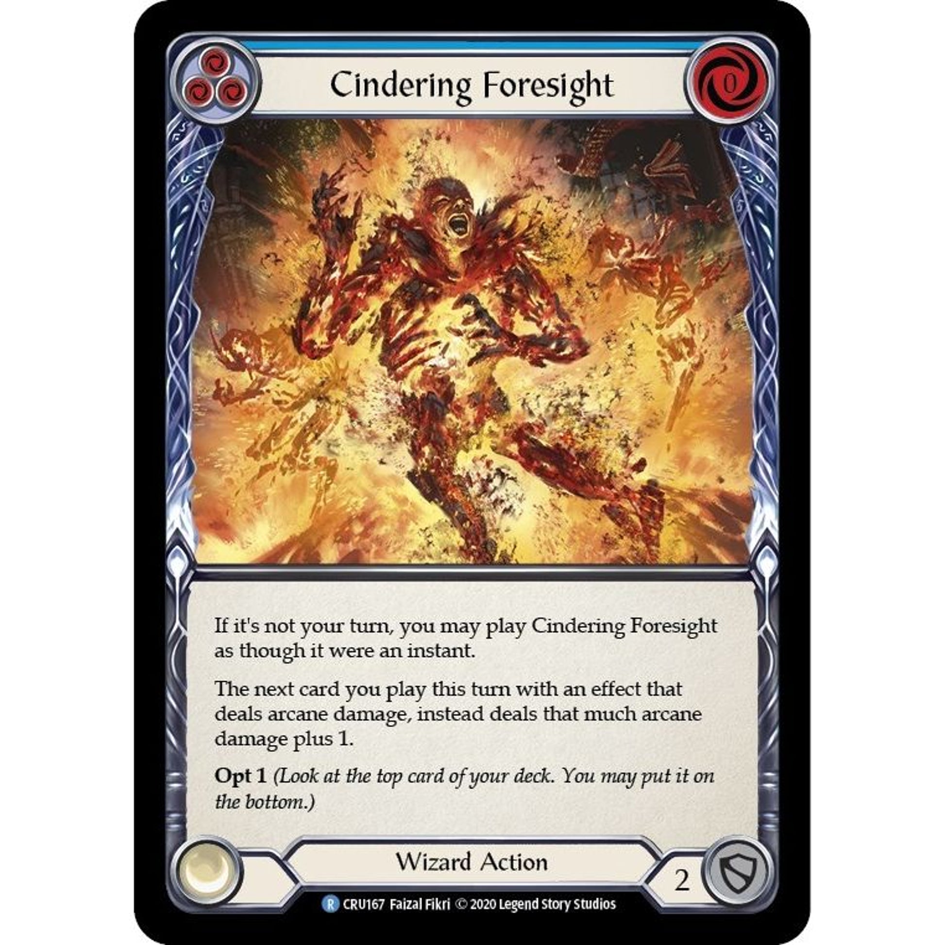 Image for Cindering Foresight (Blue) (CRU167) (CRU) - Flesh and Blood TCG