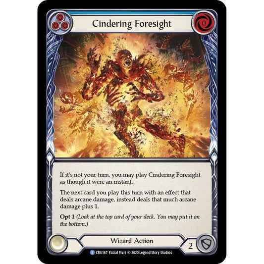Image for Cindering Foresight (Blue) (CRU167) (CRU) - Flesh and Blood TCG