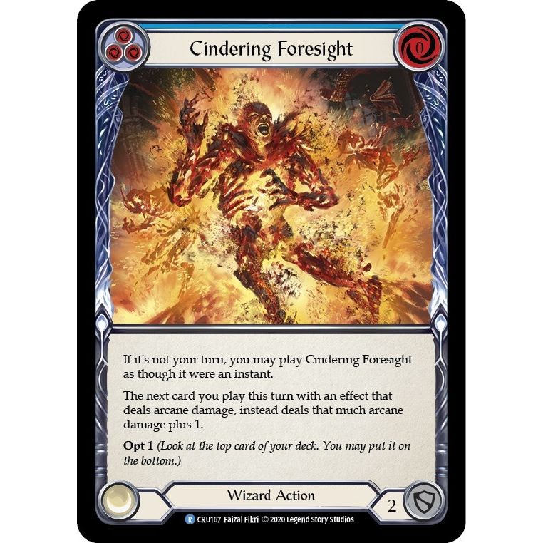 Image for Cindering Foresight (Blue) (CRU167) (CRU) - Flesh and Blood TCG