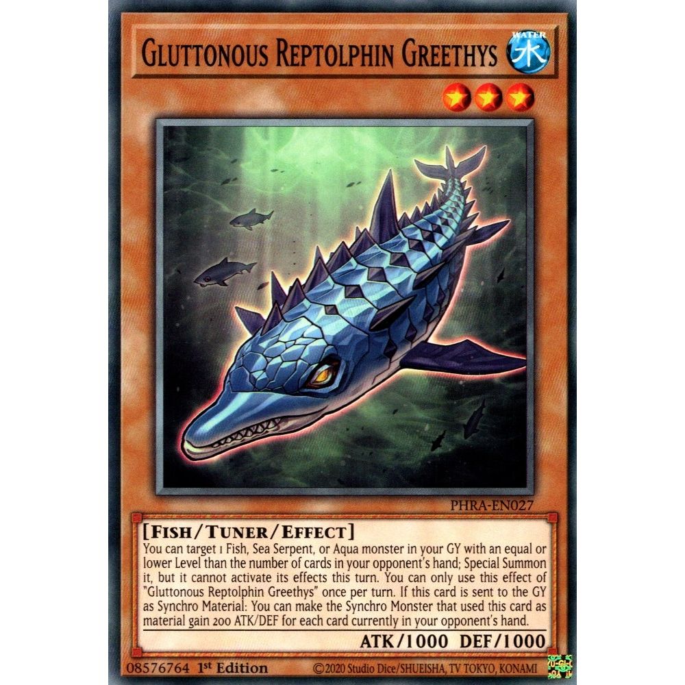 Image for Gluttonous Reptolphin Greethys (PHRA-EN027) (PHRA) - YuGiOh