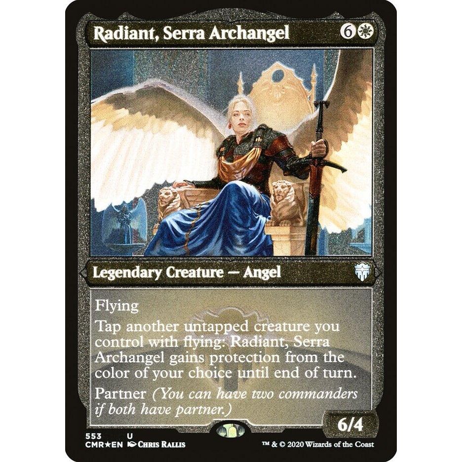 Image for Radiant, Serra Archangel (Foil Etched) (553) (CMR) - Magic: The Gathering