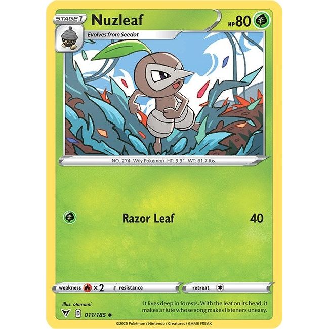 Image for Nuzleaf (011/185) (SWSH04) - Pokemon