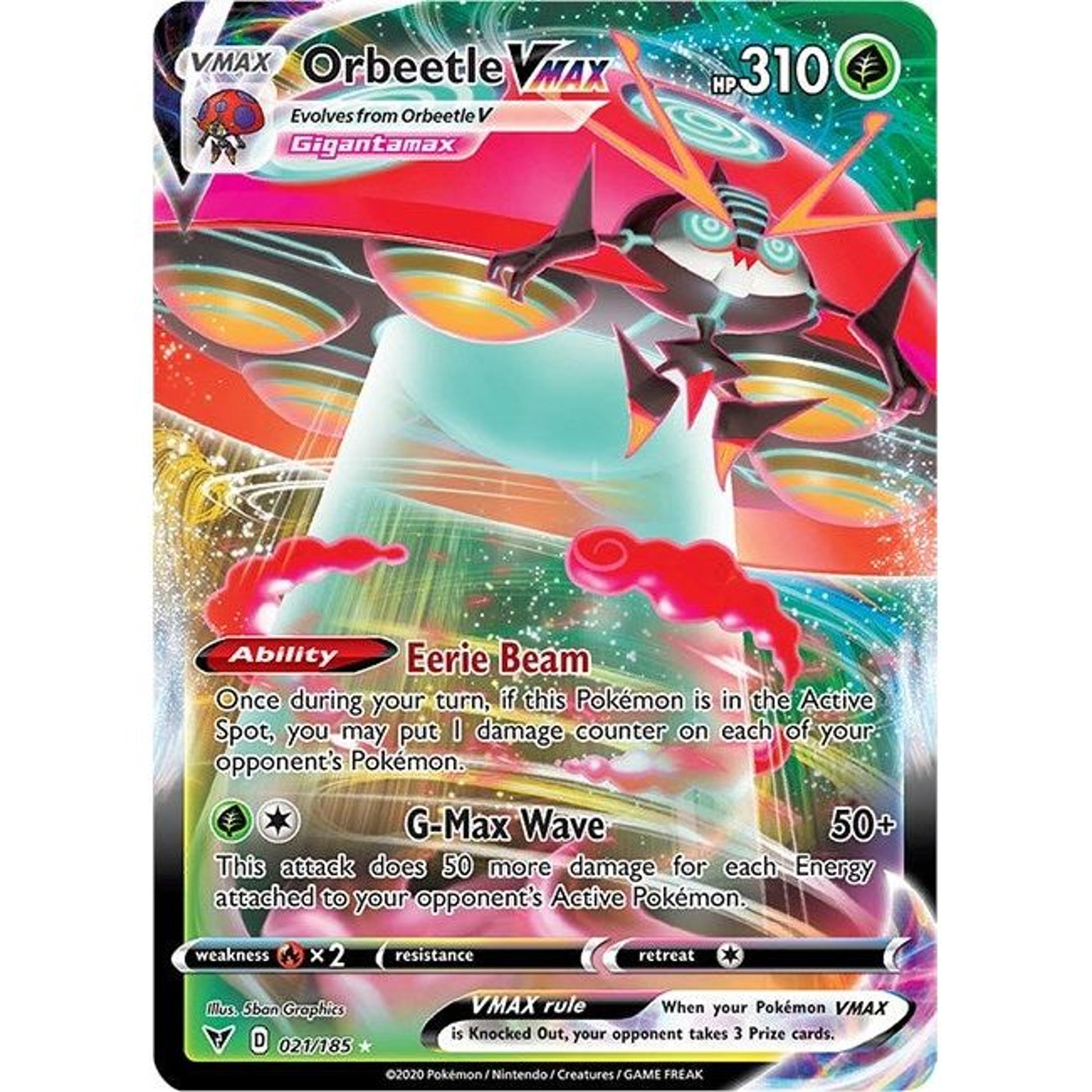 Image for Orbeetle VMAX (021/185) (SWSH04) - Pokemon