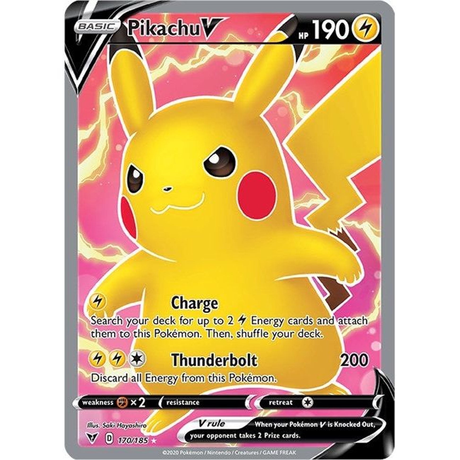Image for Pikachu V (Full Art) (170/185) (SWSH04) - Pokemon
