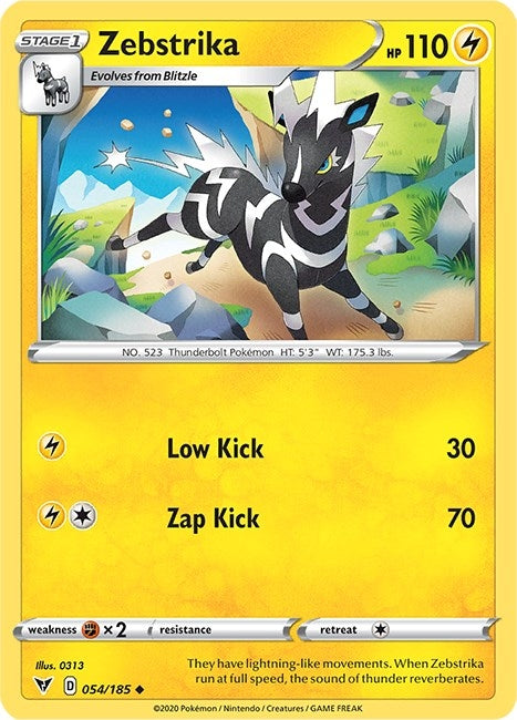 Image for Zebstrika (054/185) (SWSH04) - Pokemon